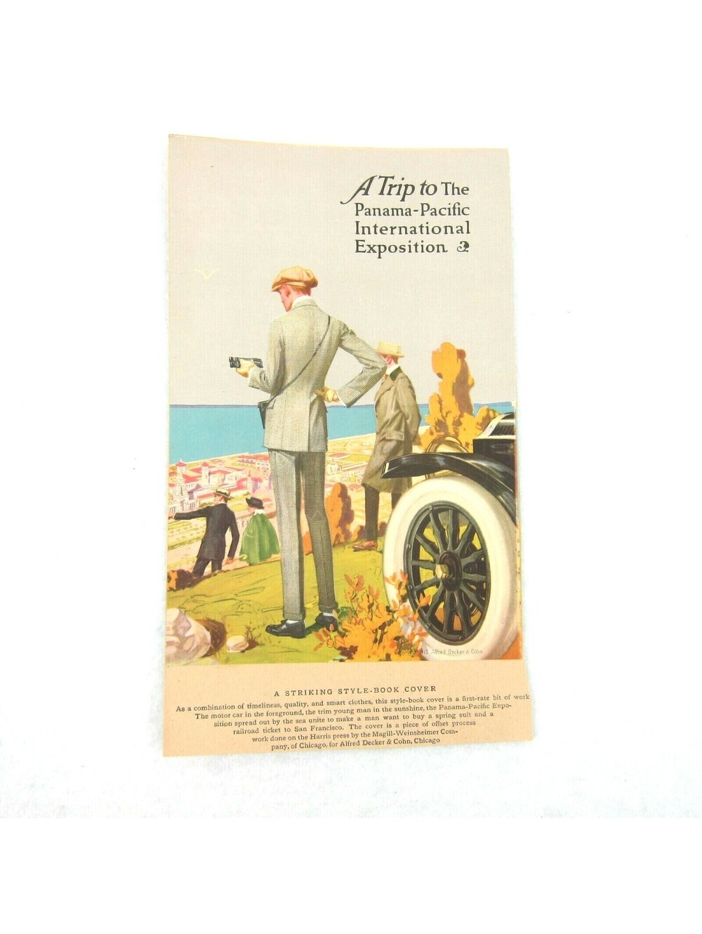 1915 Panama Pacific Expo Print Advertising Alfred Decker & Cohn Mens Clothing